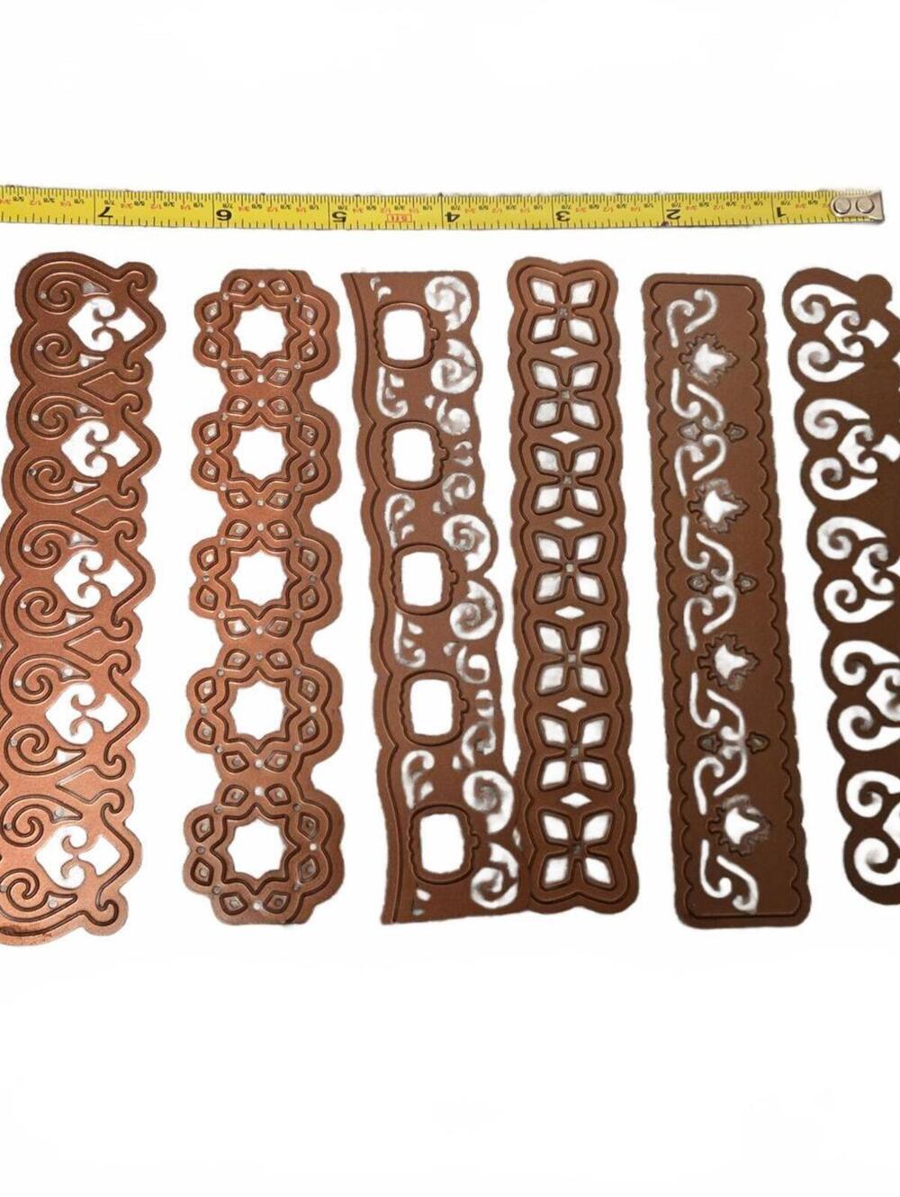 Die Cuts / 6 piece / Assorted Borders Metal Die Cuts / Cardmaking